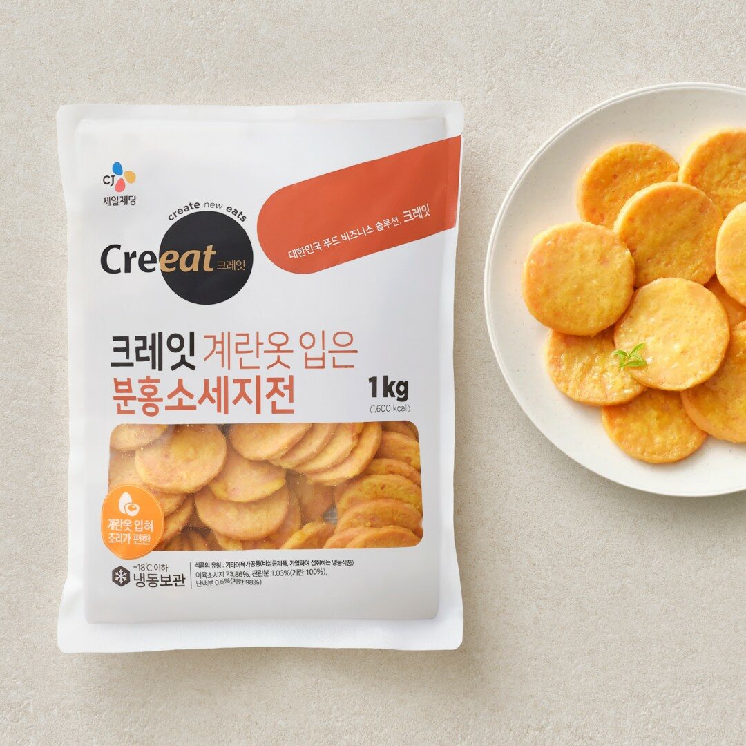 크레잇 계란옷 분홍소세지전 1kg