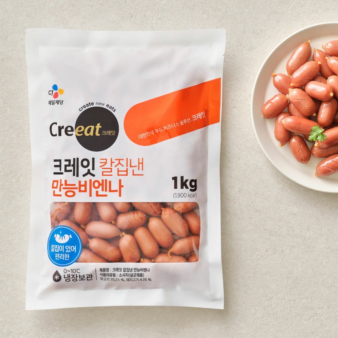 [CJ더마켓] 크레잇 칼집낸 만능비엔나 1kg