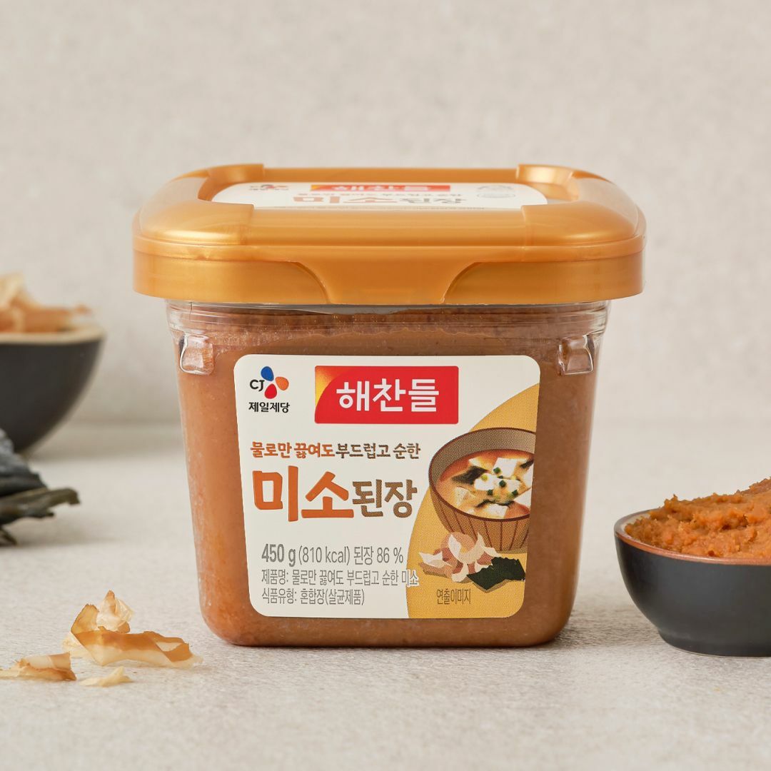 해찬들 물로만 끓여도 부드럽고 순한 미소된장 450g