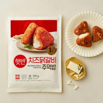 햇반 치즈닭갈비 주먹밥 500g