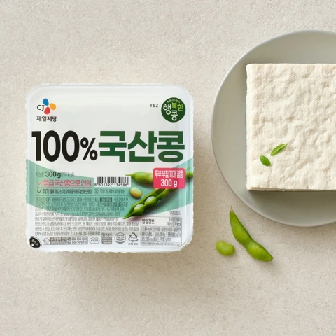 행복한콩 국산콩 100% 부침찌개 두부 300g
