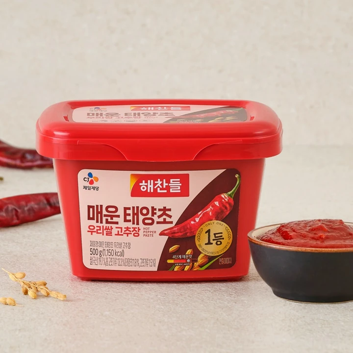[1+1]해찬들 매운 태양초 우리쌀 고추장 500g