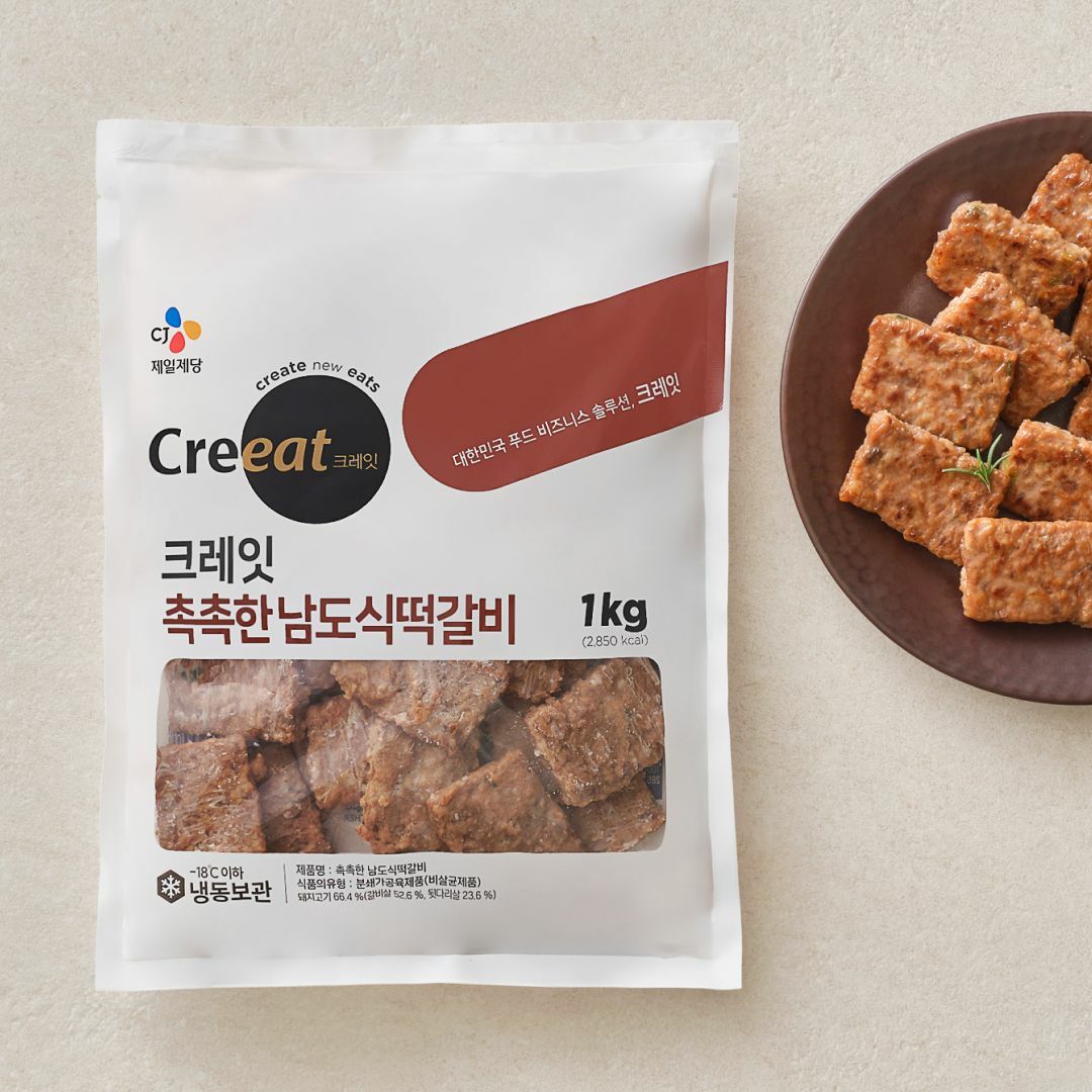 [CJ더마켓] 크레잇 촉촉한 남도식떡갈비 1kg