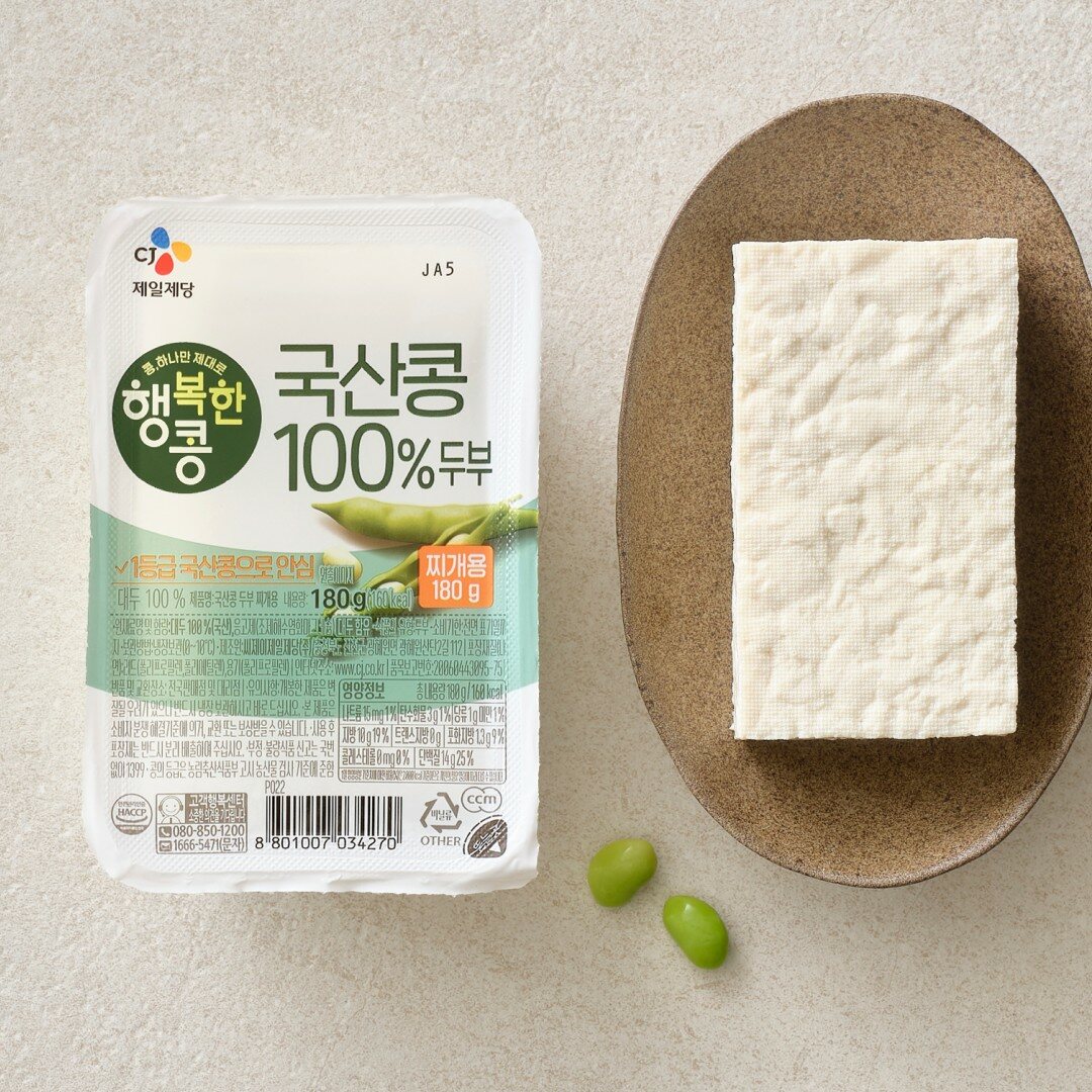 행복한콩 국산콩100%두부 찌개용 180g