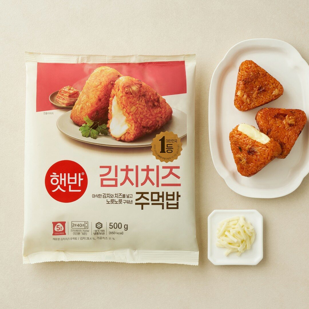 [CJ더마켓] 햇반 김치치즈 주먹밥 500g