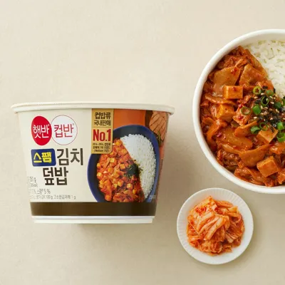 햇반컵반 스팸김치덮밥 251g