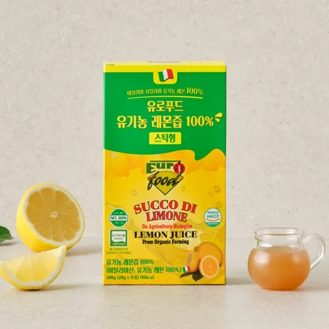 유로푸드 유기농 레몬즙 100% 스틱형 300g(20g*15포)