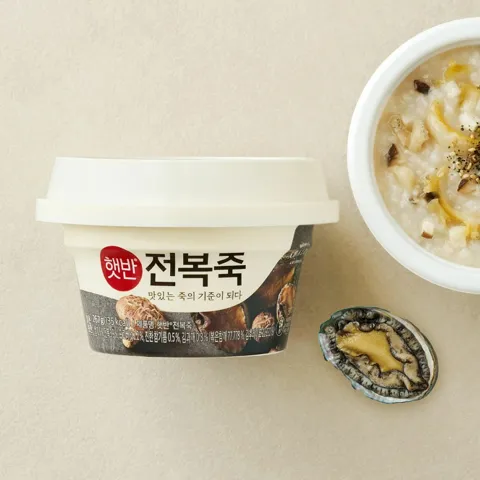 햇반 맞춤토핑 전복죽267g