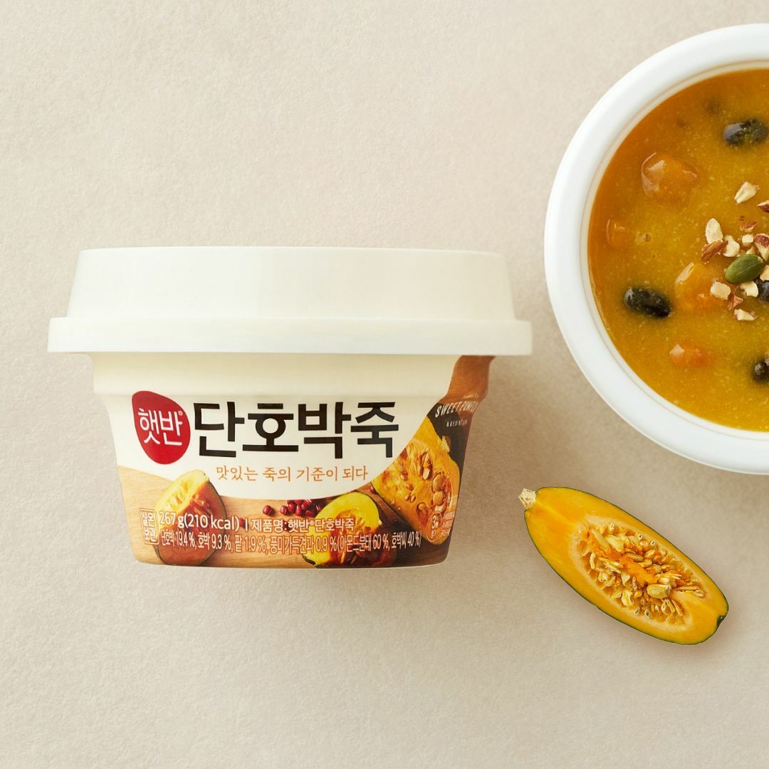 햇반 맞춤토핑 단호박죽267g