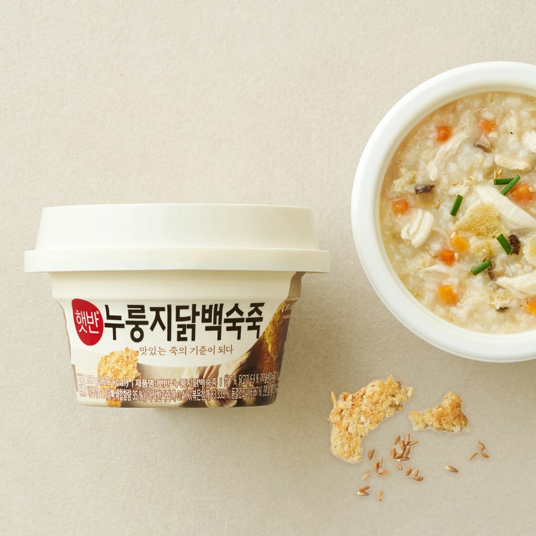햇반 맞춤토핑 누룽지닭백숙죽267g
