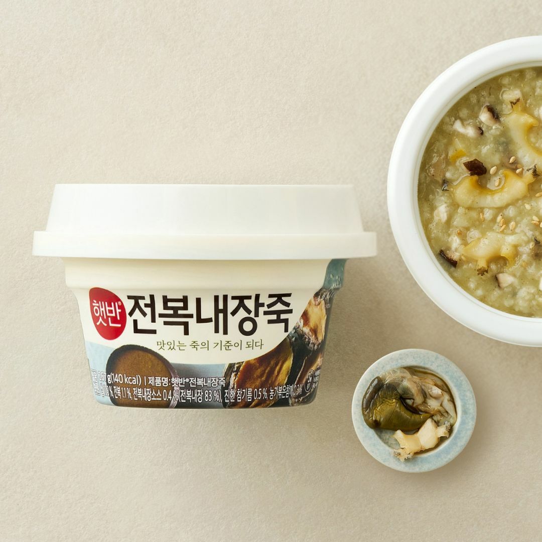 햇반 맞춤토핑 전복내장죽267g