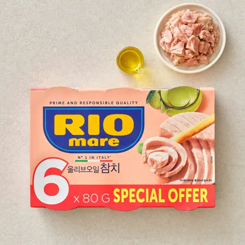 리오마레 올리브오일 참치 480g (80g*6캔)