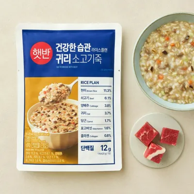 햇반 귀리소고기죽 420g