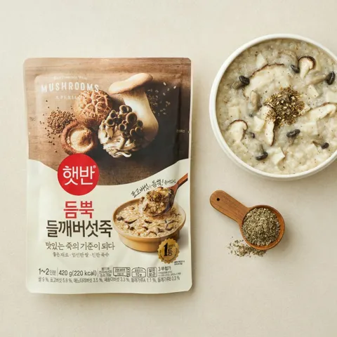 햇반 듬뿍 들깨버섯죽 420g