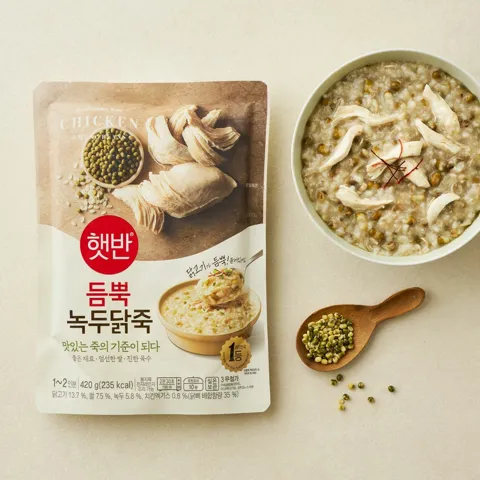 햇반 듬뿍 녹두닭죽 420g