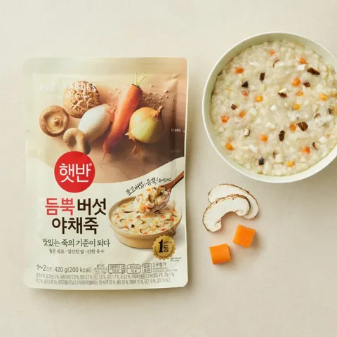 햇반 듬뿍 버섯야채죽 420g