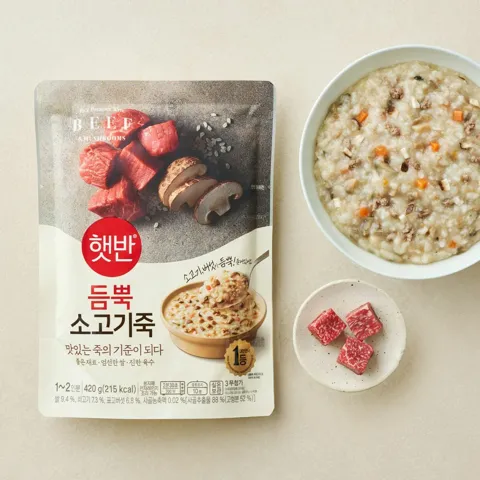 햇반 듬뿍 소고기죽 420g