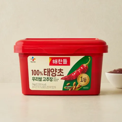 해찬들 100% 태양초 우리쌀 고추장 1kg