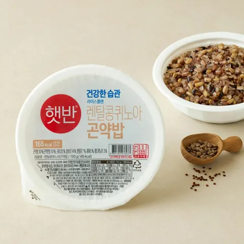 햇반 라이스플랜 렌틸콩 퀴노아 곤약밥 150g