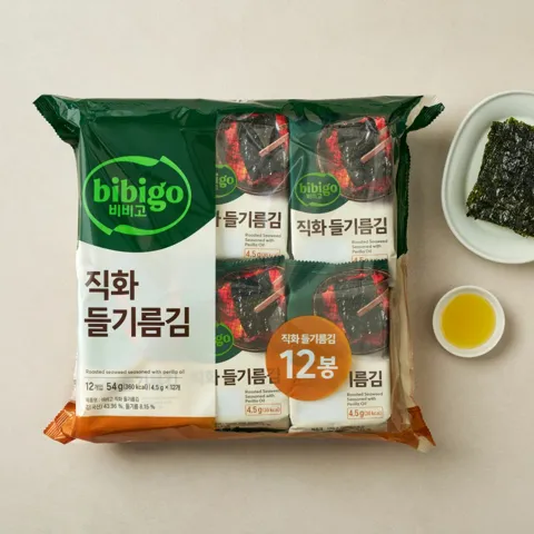 비비고 직화 들기름김 4.5gX12봉