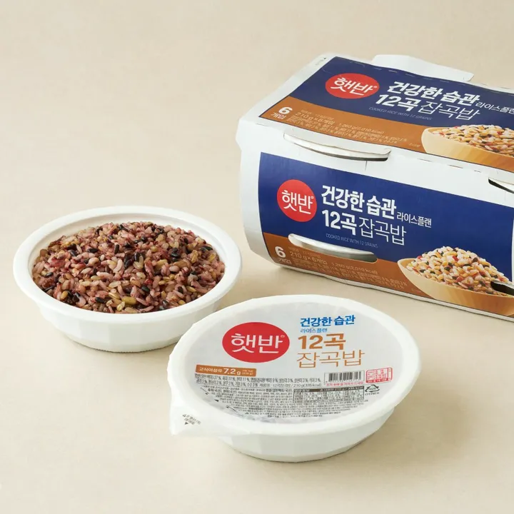 햇반 라이스플랜 12곡 잡곡밥 210gX6개
