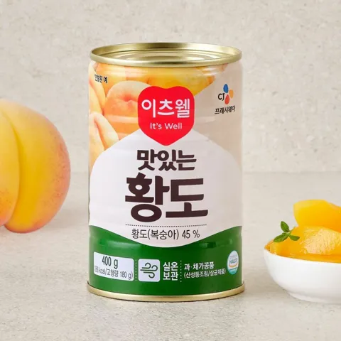 이츠웰 원터치 황도캔 400g
