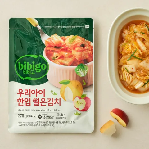 비비고 우리아이한입 썰은김치 270g