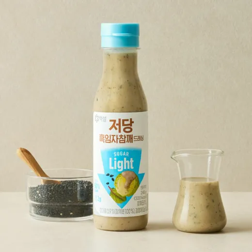 백설 슈가라이트 저당 흑임자참깨 드레싱 245g