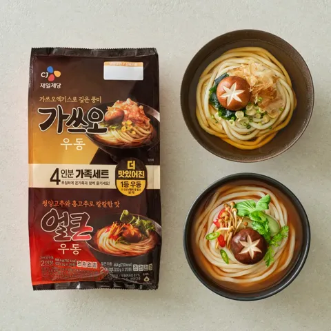 CJ 가쓰오우동 2인분+얼큰우동 2인분