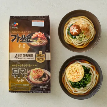 CJ 가쓰오우동 2인분+튀김우동 2인분