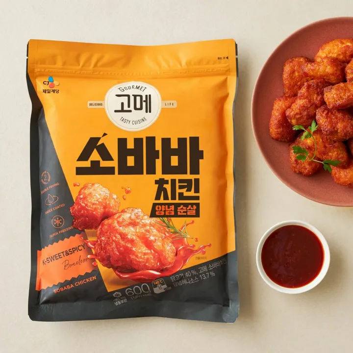 고메 소바바치킨 양념 순살 600g