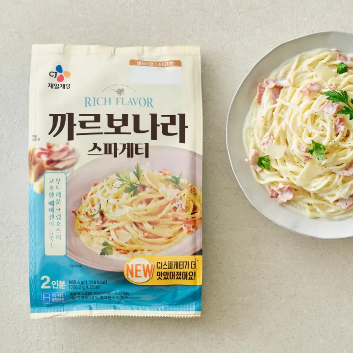 CJ 까르보나라 스파게티 600g(2인분)