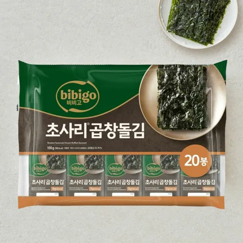 비비고 초사리 곱창 돌김 5gX20개