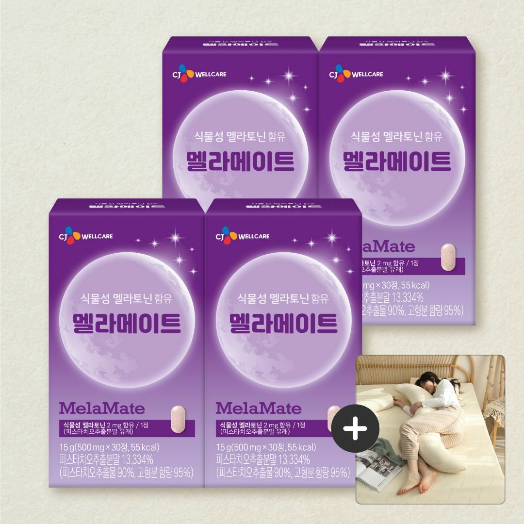 닥터뉴트리 멜라메이트 30정X4개+[사은품]슬립앤슬립 바디베개