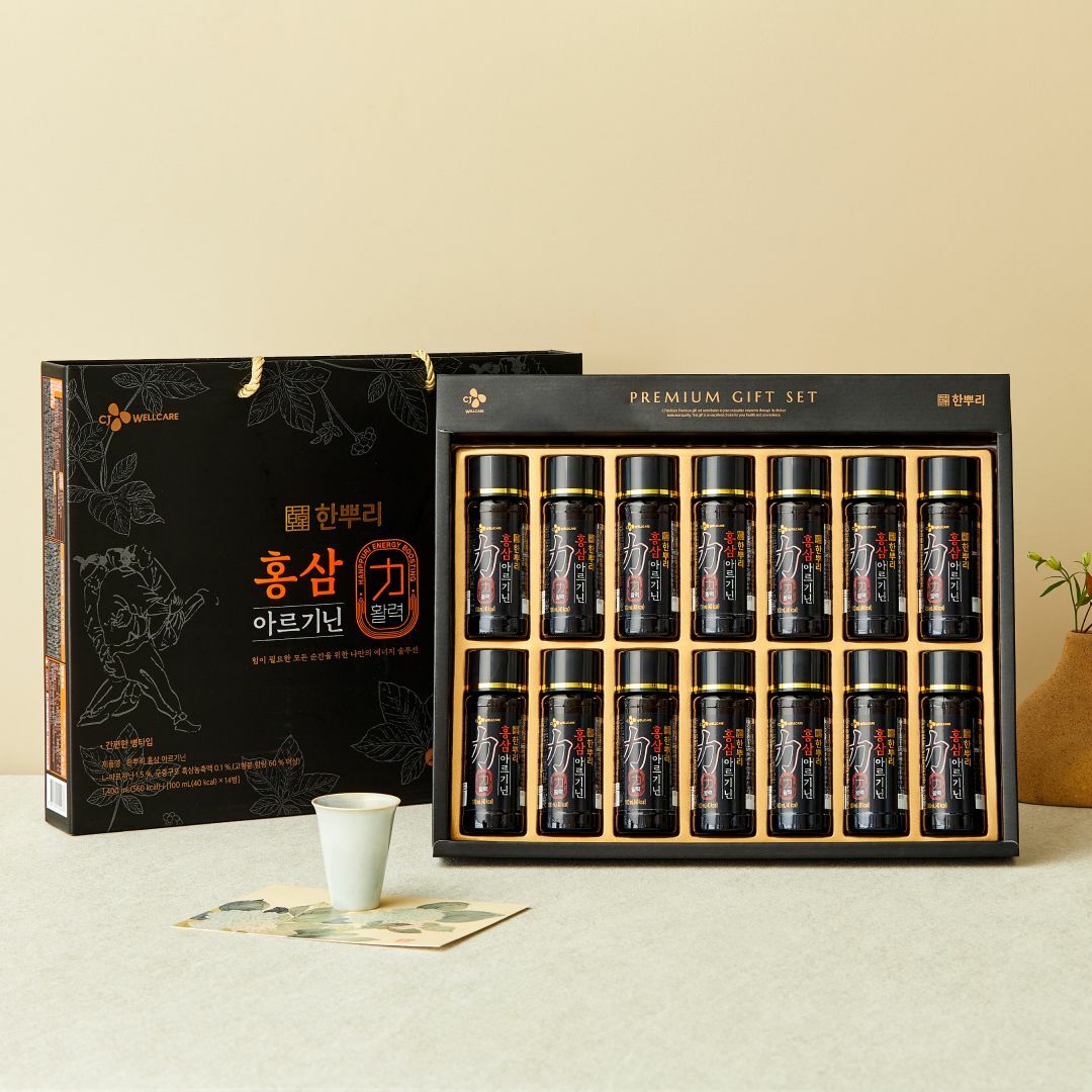 [CJ더마켓] 한뿌리 홍삼 아르기닌 14병X4개