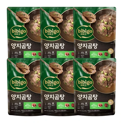 [1인분] 비비고 양지곰탕 400gX 6개