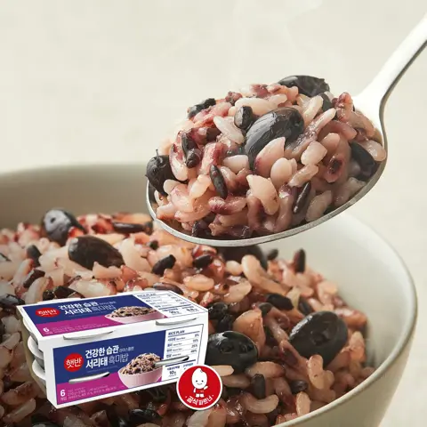 햇반 라이스플랜 서리태흑미밥 210gX6개