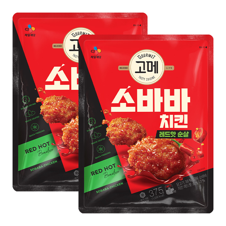 고메 소바바치킨 레드핫순살375gX2개