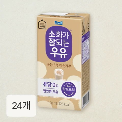 소화가잘되는우유 미숫가루 190ml 24입