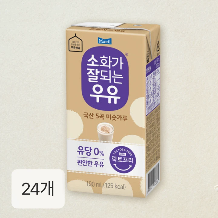 소화가잘되는우유 미숫가루 190ml 24입