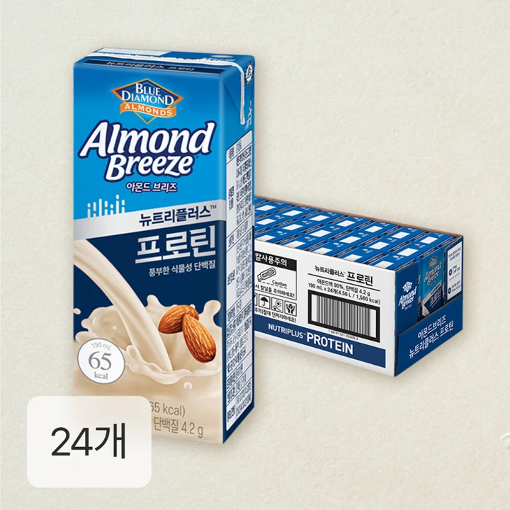 아몬드브리즈 뉴트리플러스 프로틴 190ml 24팩
