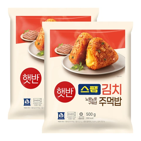 햇반 스팸김치주먹밥 500gX2개
