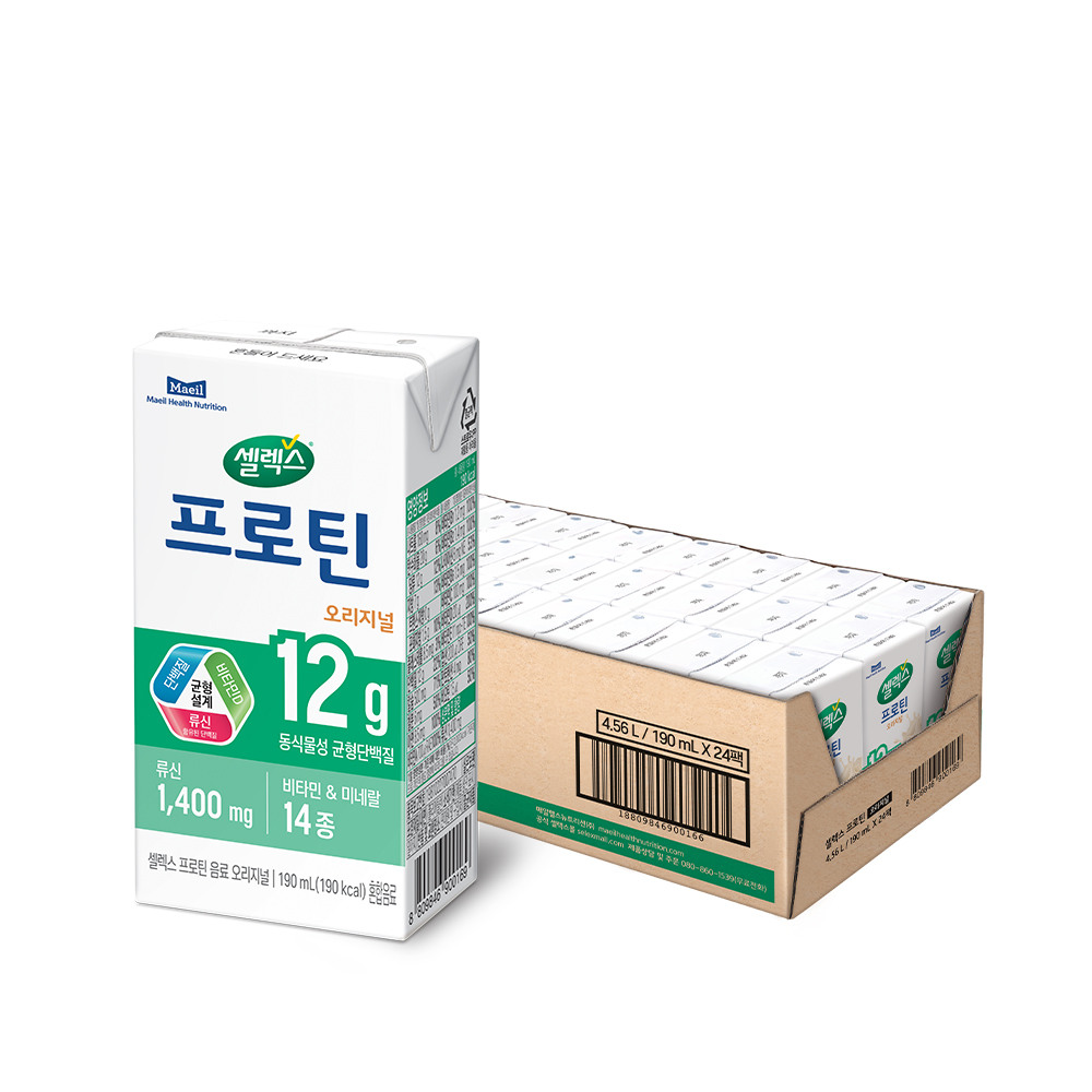 셀렉스 프로틴멸균음료오리지널190mlx24입