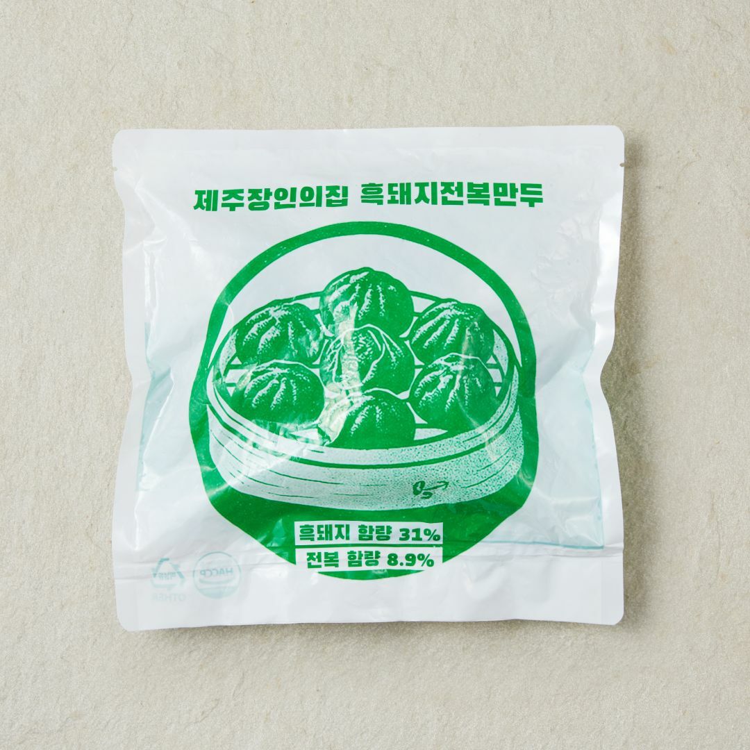 제주 장인의집 흑돼지전복만두 350g