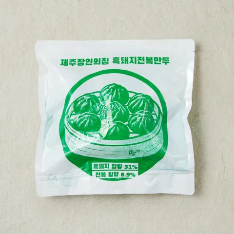 제주 장인의집 흑돼지전복만두 350g