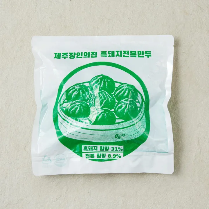 제주 장인의집 흑돼지전복만두 350g