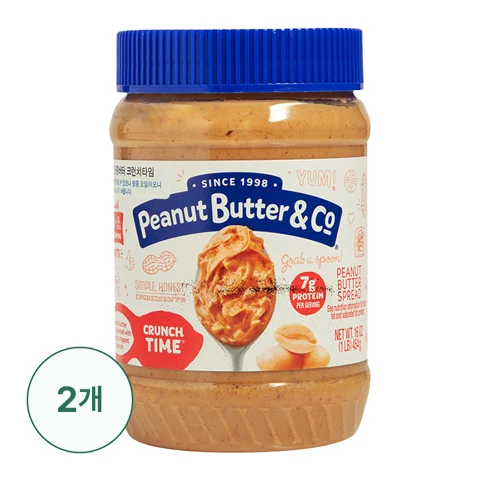 피넛버터앤코 땅콩버터 크런치타임 454gX2개