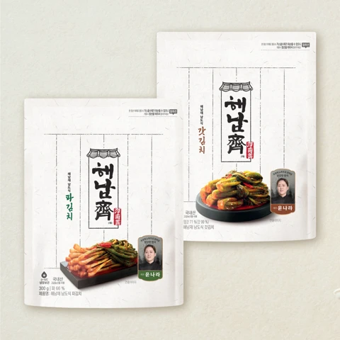 해남재 남도식 파김치 300g+갓김치 300g