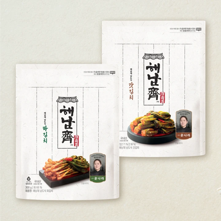 해남재 남도식 파김치 300g+갓김치 300g