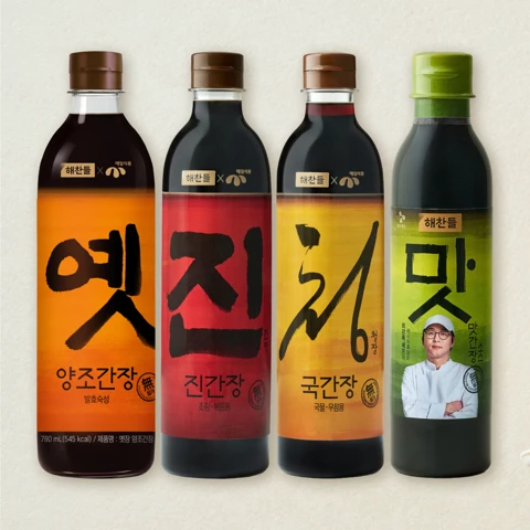 [무료배송]옛장 양조간장780ml+진장(진간장)780ml+청장(국간장)780ml+맛간장소스450ml